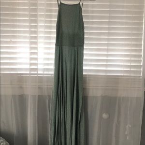 Green Halter Maxi Dress